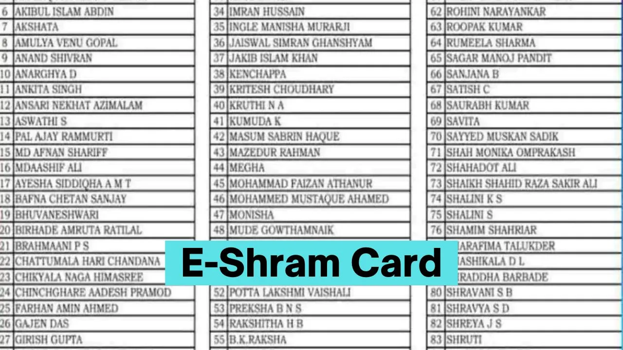 E-Shram Card