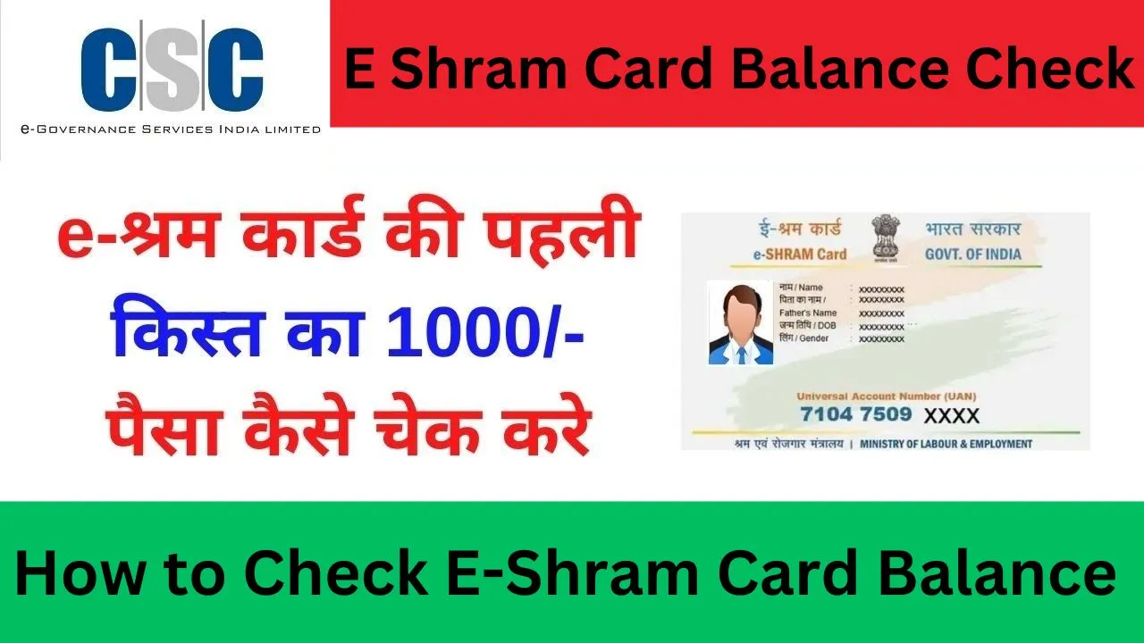 E Shram Card Balance Check