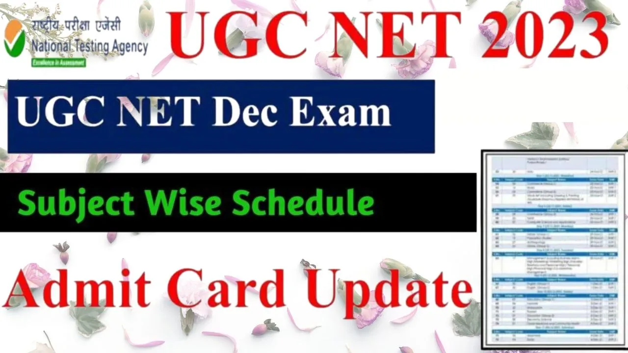 UGC NET 2023 December Exam Schedule