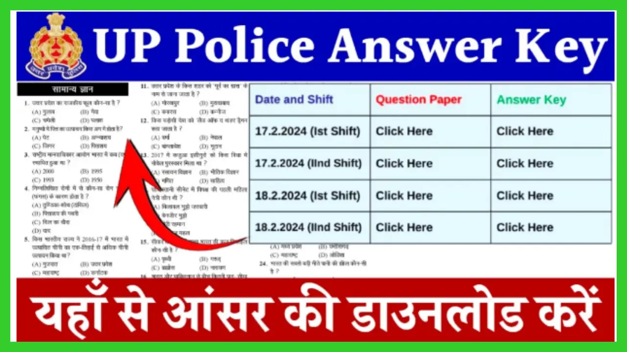 UP Police Constable Answer Key